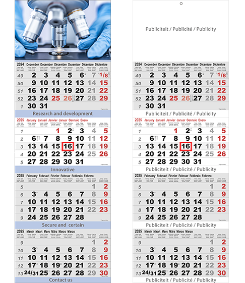 Calendrier 4 mois 2025 Maxi Plus