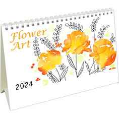 Calendrier de bureau chevalet 2024 Flower Art