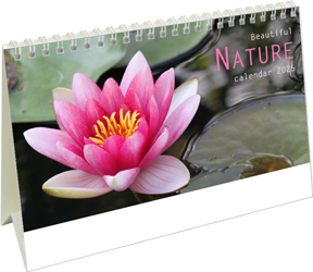 Calendrier de bureau chevalet 2025 Nature Page de garde