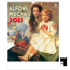 Calendrier publicitaire illustré Alfons Mucha