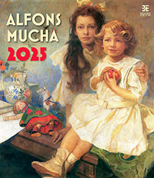 Calendrier mural 2025 Alfons Mucha 13p 45x59cm Page de garde