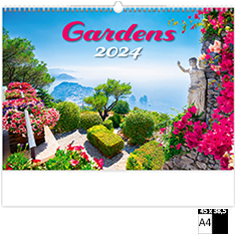 Calendrier publicitaire illustré Gardens