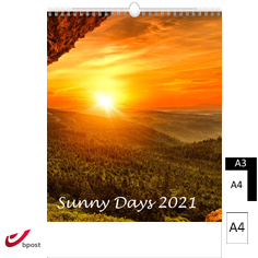 Calendrier publicitaire illustré 2021 Sunny Days A4 A3