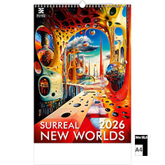 Calendrier publicitaire illustré Surreal New Worlds
