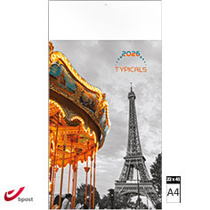 Calendrier publicitaire illustré 2026 Typicals 22 x 41